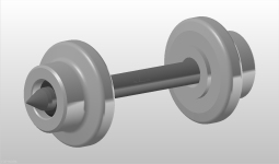 NPE NZ33274 - H0 Scheibenradsatz - Ø 5 mm (Spitzenlager einseitig isoliert)